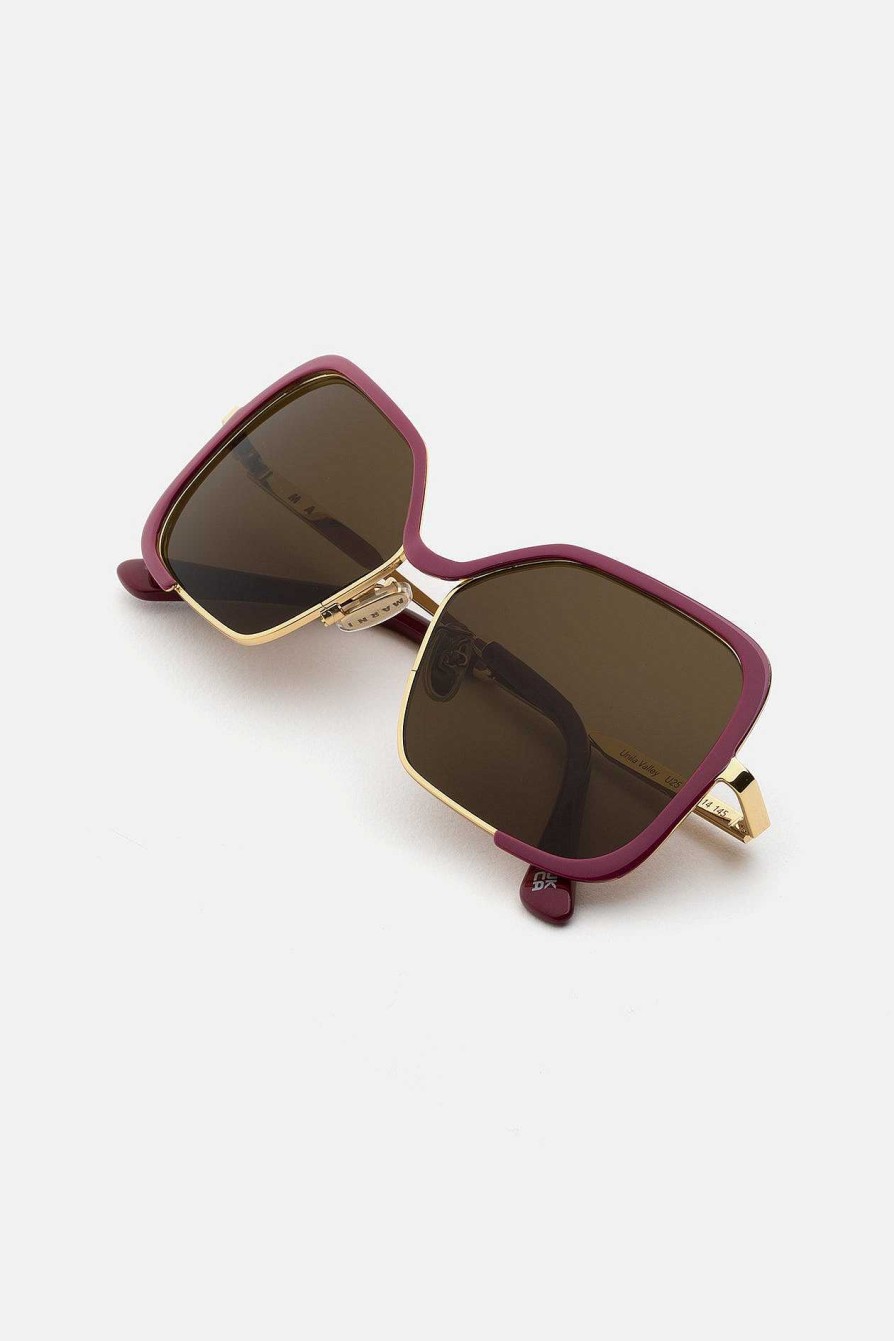 Glasses Retrosuperfuture | Unila Valley Burgundy Gold