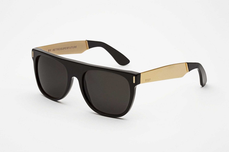 Glasses Retrosuperfuture | Flat Top Francis Black Gold