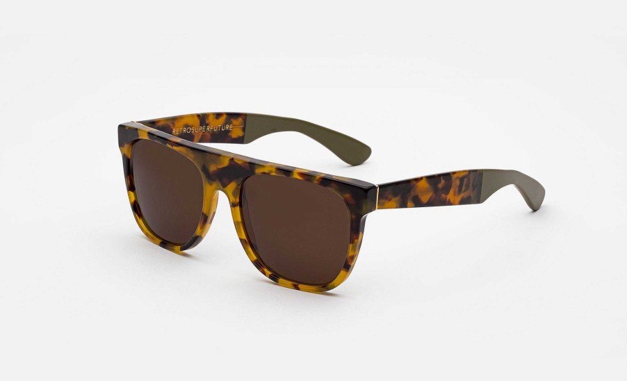 Glasses Retrosuperfuture | Flat Top Laca Spotted Havana