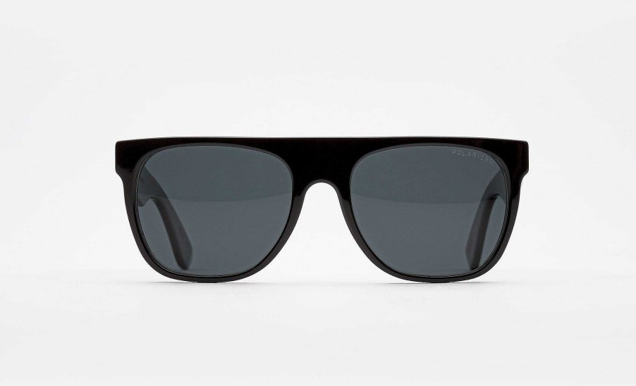 Glasses Retrosuperfuture | Flat Top Black Polarized Lens