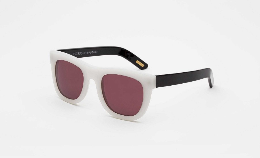 Glasses Retrosuperfuture | Ciccio Ivory/Black Red Lens